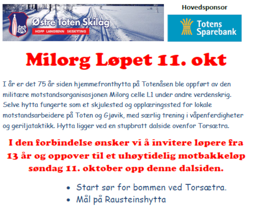 Milorg-løpet 11. oktober